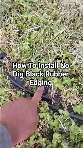 How to install simple no dig black Rubber Edging ‪@lowes‬