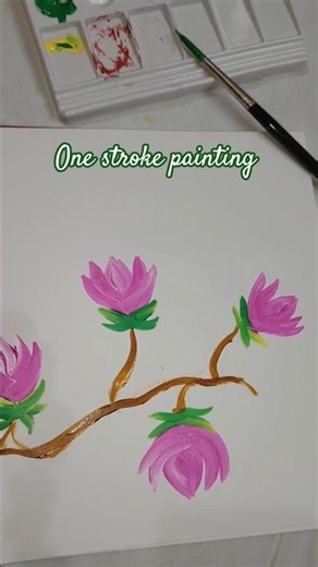 one stroke painting tutorial for beginners 😱 #shorts