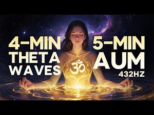 9-Min of Theta Waves Meditation + Powerful AUM Chantting | 432Hz