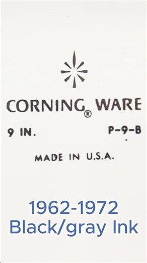 How to Date CorningWare: The Black Stamp Era (1962–1972)