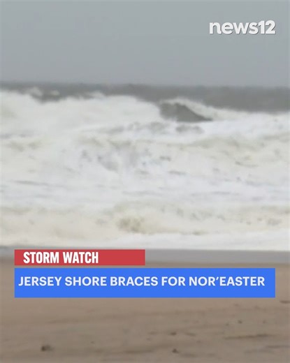 STORM WATCH: Winds are getting more intense along the Jersey Shore. bit.ly/4nMLTgf | News 12 New Jersey