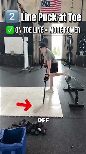 SECRET to Power! 🏒💥 Why you MUST line the puck at your toe #hockey #shooting #skills #nhl #tips