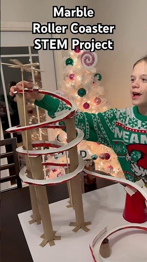 STEM Project 5th Grade GT | Marble Roller Coaster 🎢 #stem #stemeducation