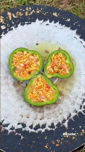 Yippee Stuffed capsicum 🫑 ASMR #shorts #ytshorts #youtubeshorts