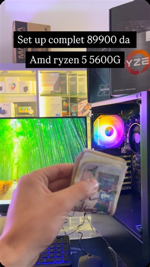 APL tech on Instagram: "Gaming set up 899 Cpu : Ryzen 5 5600G 6 core (12cpu) 3.9-4.4ghz Gpu : amd Redeon Graphics Ram : ddr4 16g 3200mhz 8*2 corsair Carte mere : Asus B450M k2 Alimentation : raidmax 550 watt Stockage: Ssd 240 gb sata Crucial Case : raidmax v152 4 fan rgb + Monitor BenQ 24 pouce ips 100hz + multu-Function keybord + gaming mouse havit + mouse pad XL Prix total : 89900 da"