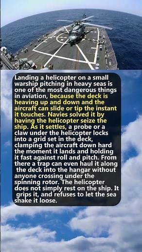 The Helicopter That Grabs the Deck to Land