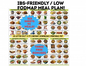 IBS Friendly Low FODMAP Diet Chart | 90 Meal Ideas Printable Pdf | FODMAP Chart Food List for Gut Health & Digestive Wellness - Etsy Australia