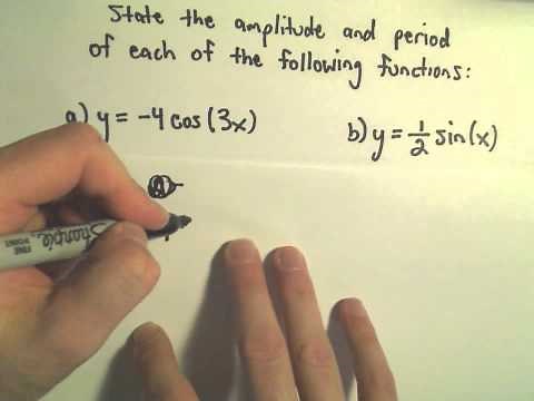 Graphing Sine and Cosine With Different Coefficients (Amplitude and Period), Ex 1