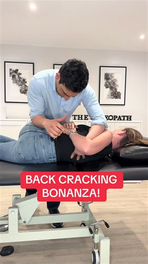 Back cracks on back cracks! #asmr #satisfying #osteopath #chiropractic #backcrack