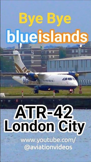 PURE TURBOPROP SOUND: Blue Islands ATR 42 Arriving at London City Airport