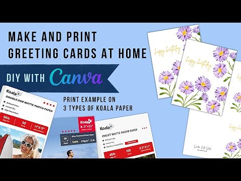 How To Make Greeting Cards At Home To Sell - Canva Tutorial - Koala Paper Review