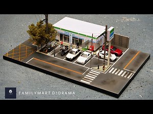 How To Make A FAMILIYMART DIORAMA For Hotwheels || Tutorial Diecast 1/64 Scale