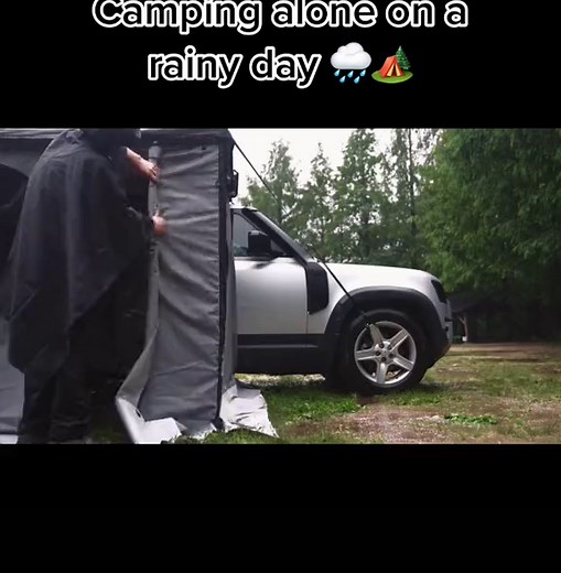 Do you feel bored when you are alone?#outdoors #camping #outdoorlife #campinglife #rain #foryou #rainday #cooking #enioylife