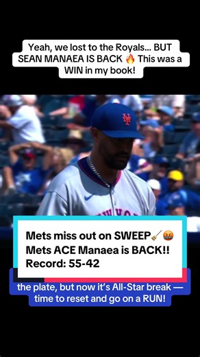 LIVE REACTION: Mets lose Game 3 to the Royals… BUT I’M STILL HYPE 🔥 Our ace Sean Manaea made his season debut and looked ELITE 😤 The stars (Lindor, Alonso, Soto) went hitless & we couldn’t hit with RISP, but today was still a W in my eyes!! All-Star break up next… then the REAL season begins 👀 #LGM #MLBTok #baseballtok #Mets #MLBSZN #baseballfyp #ForYouBaseball