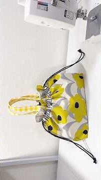 【裏布がブカブカしない巾着袋】ひも通し別布巾着袋の作り方 Drawstring bag lining fit tightly #sewing #sewingtutorial #bag