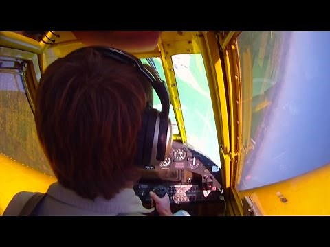 Air Tractor 401 crop duster cockpit view. Warning! Don't watch if you get motion sickness!