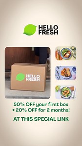 🤩 Get 50% off your first box free dessert for life. 🥙 Family Friendly, Quick & Easy recipes and more 🍝 45 options weekly ⏰ 15-minute dinners 🍰 Plus, get free dessert for life with every order Order now and save. HelloFresh, hello dinner! T&Cs: *Price calculated using 50% first box offer against the price per serving of our second smallest box size (2P3M) on 23/12/2024. Full price per serving for this box is £5.25 (excluding shipping). HELLO-UK24 | HelloFresh
