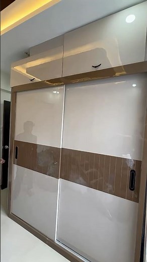Bedroom sliding wardrobe design ideas !! #wardrobe #interiordesign #viral #shorts