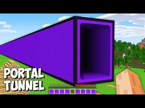 I found THE LONGEST SECRET PORTAL TUNNEL in Minecraft! This is THE BIGGEST RARE TUNNEL PORTAL!
