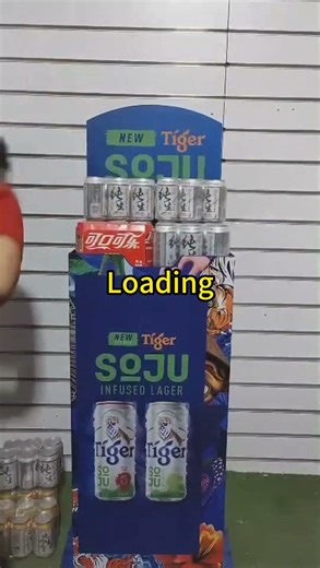 Holidaypac Custom Pop Up Spring-loaded Metal Steel Floor Stand Beverage Display #holidaypac #factory