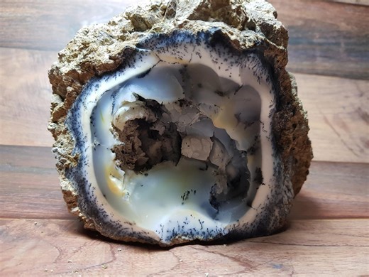 Large Raw Yellow & Blue Dendritic Opal Geode – Natural Merlinite Specimen From Turkey - Etsy