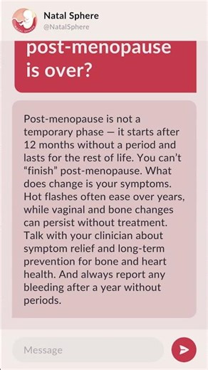 How do you know when post-menopause is over?