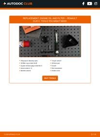 How to change engine oil and filter on Renault Clio 2 – replacement guide