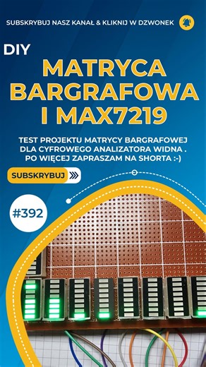 No more boring dots! 🛑 I'm building a custom audio spectrum analyzer with a MAX7219 and 64 LEDs! 🤔