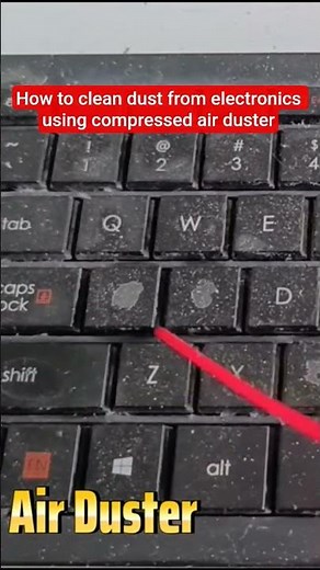 How to spray off dust stuck on electronics with compressed air duster #dusty #compressedair