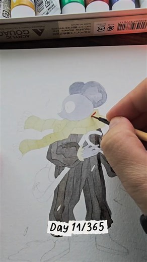 Day 11/365 #art #watercolor #drawingprocess #painting #artchallenge #drawing #illustration #mouse
