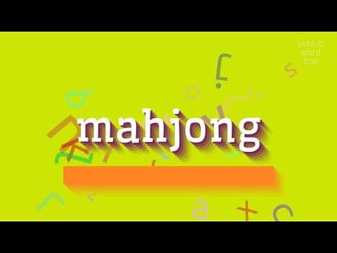 MAHJONG - HOW TO PRONOUNCE IT? #mahjong