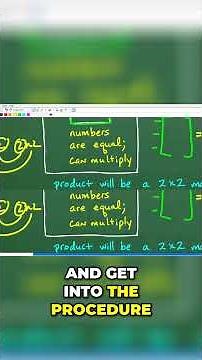 Matrix Multiplication - BETTER KNOW! #math #maths #algebra #matrix