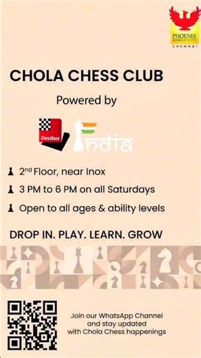 Chola Chess Club | Every weekend #cholachess