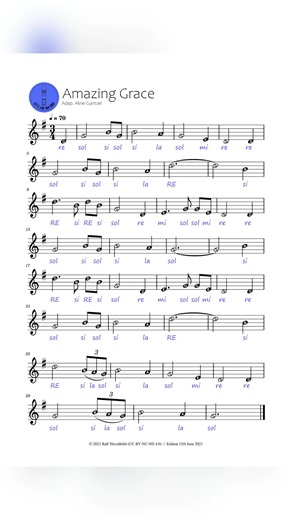 Amazing Grace Sheet Music for Musicians