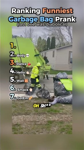 Ranking Funniest Garbage Bag Prank Ever 😂🗑️