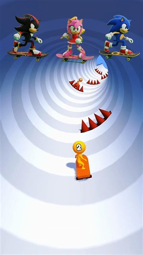 SHADOW vs AMY vs SONIC Level 50 Challenge 😱 who Wins? #SkateMaster #GamingChallenge #PerfectRun