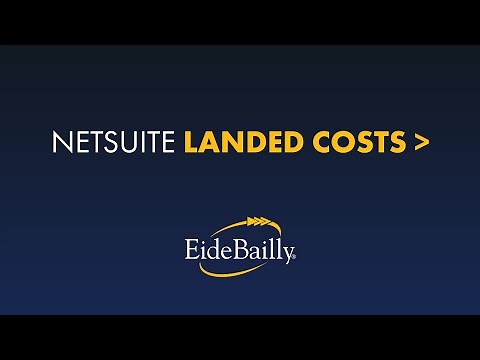 Overview of NetSuite Landed Costs