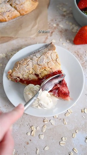 Strawberry Galette Recipe #glutenfree #dairyfree #strawberry #summer #shorts #recipe