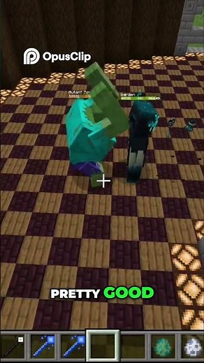 Warden vs Mutant Zombie! Epic Minecraft Battle in the Arena #shorts