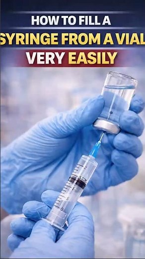 HOW TO FILL A SYRING FROM A VIAL VERY EASILY #bscnursing #hospital #nurse #syringe #satisfying