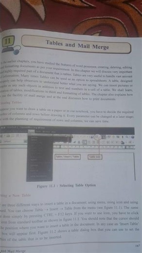 Computer studies||standard 9||Gujarat Board ||Chapter 11 {Tables and mail merge}