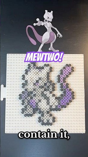 Day 150! Perler Bead Pokemon Sprite #150 Mewtwo!