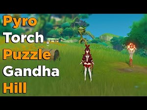 Pyro Torch Puzzle Near Gandha Hill & Sumeru City Genshin Impact