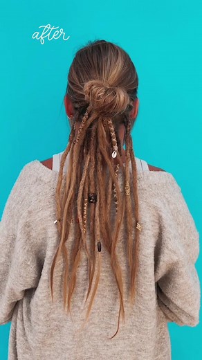 How I made her Partial Dreadlocks #creator #dreadlocks #dreads #locs #transformation #glowup #euphoria #hairtok