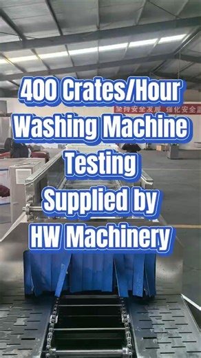 400 Crates Per Hour Crate Washing Machine Test | Industrial Crate Washer for Food Processing