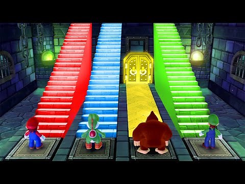 Mario Party 10 Minigames - Mario Vs Luigi Vs Yoshi Vs Donkey Kong (Master Difficulty)