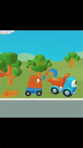 Excavator Loads Mud 🚜🚚 | Kids Game #shorts #truck #jcb