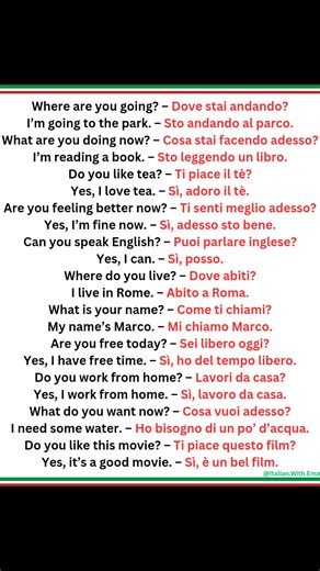 125K views · 2.6K reactions | Learn Italian Phrases for Beginners!...