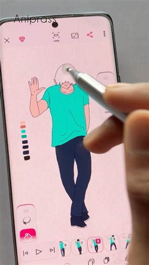 PRASS Drawing Character Dancing Animation In Mobile. #shorts