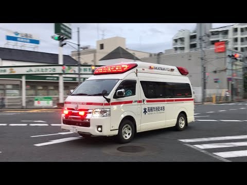 【緊急走行】高槻市役所前を緊急走行！高槻市消防本部 中1救急隊